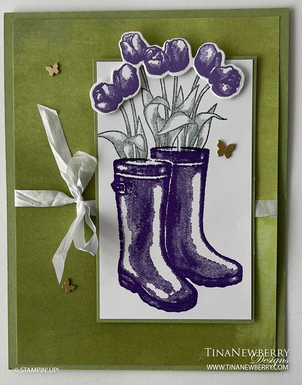 Send Thinking of You Sentiments with Flowering Rain Boots