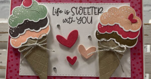 Life is Sweeter With You Handmade Greeting Card
