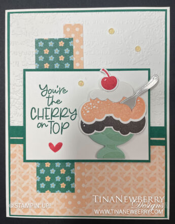 Ice Cream Themed Handmade Greeting Card