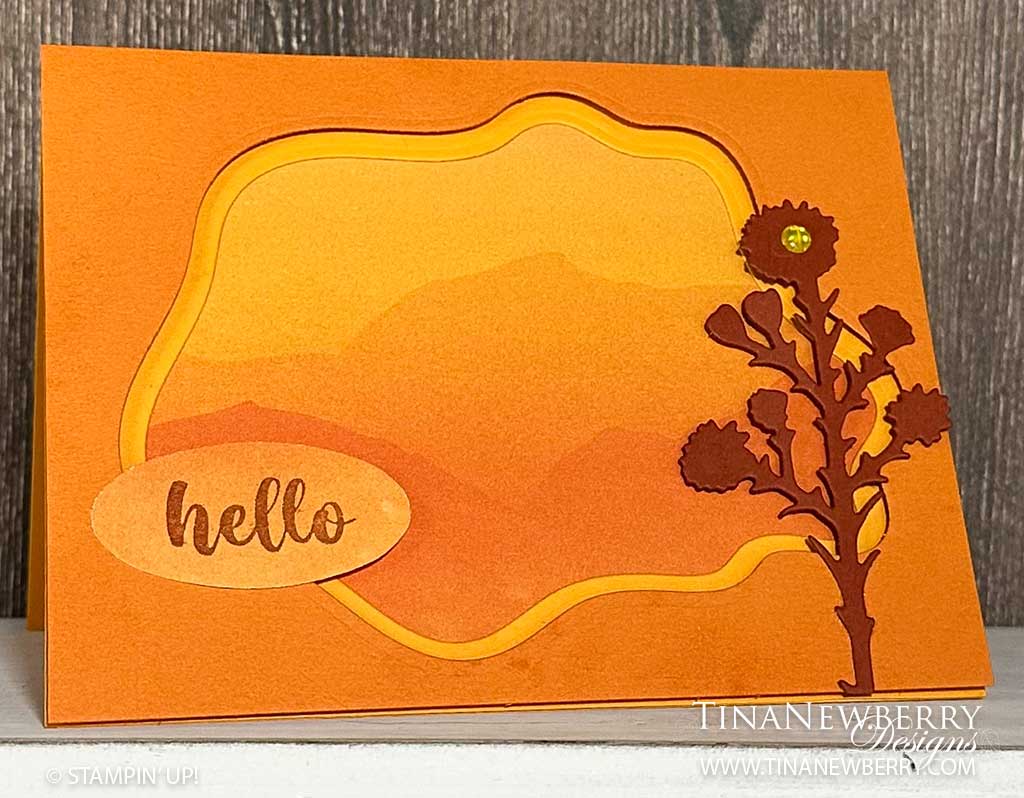 Sunset Card with Diorama Dies