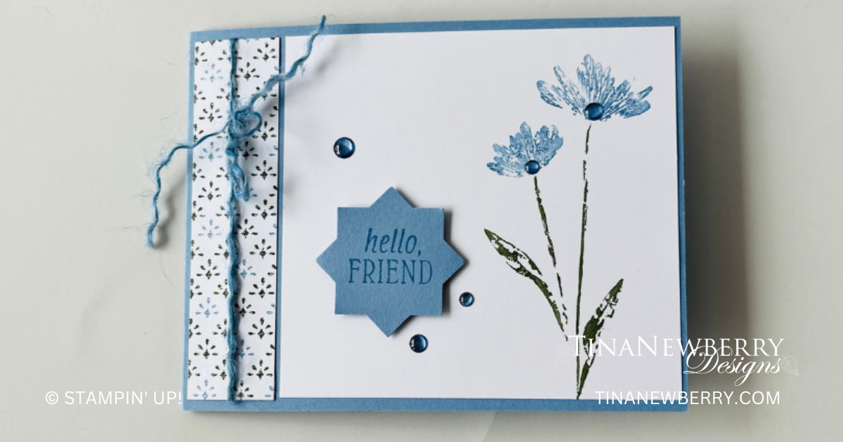 Hello Friend with Poetic Expressions Patterned Paper
